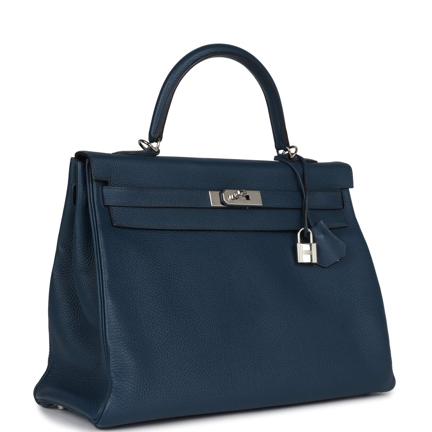 Hermes Kelly Retourne 35 Bleu De Prusse Togo Palladium Hardware