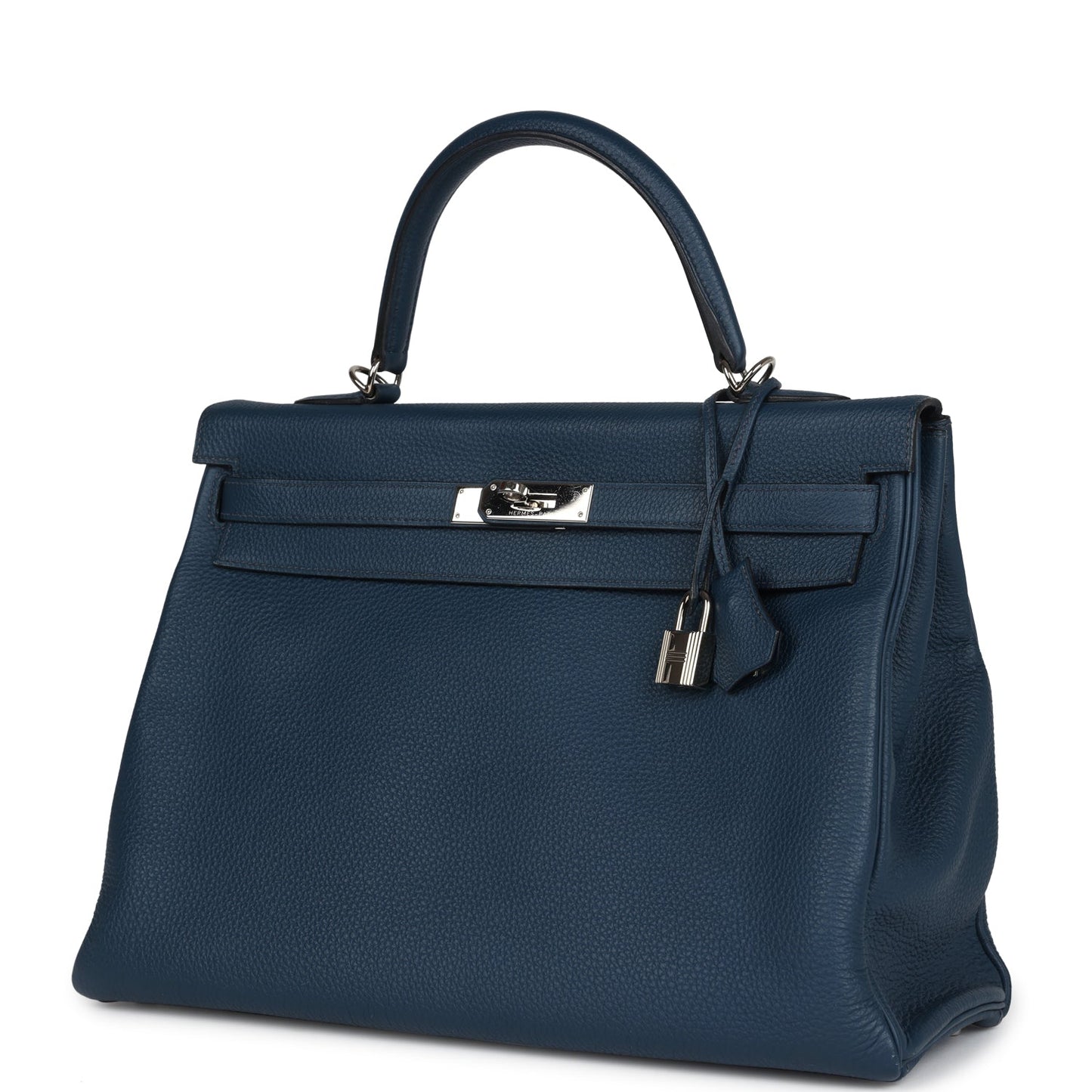 Hermes Kelly Retourne 35 Bleu De Prusse Togo Palladium Hardware
