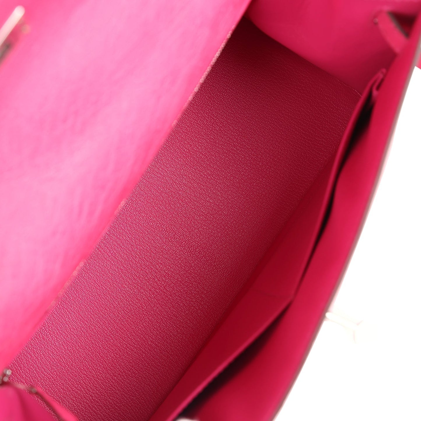 Hermes Kelly Sellier 28 Rose Tyrien Ostrich Palladium Hardware