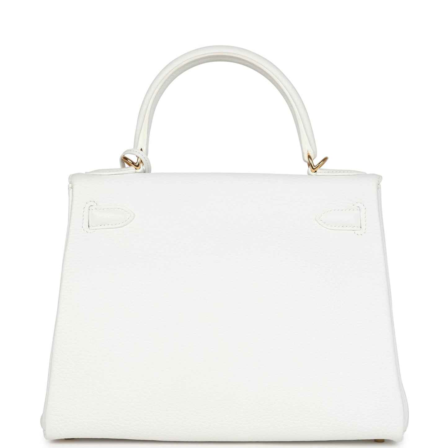 Hermes Kelly Retourne 28 White Clemence Gold Hardware