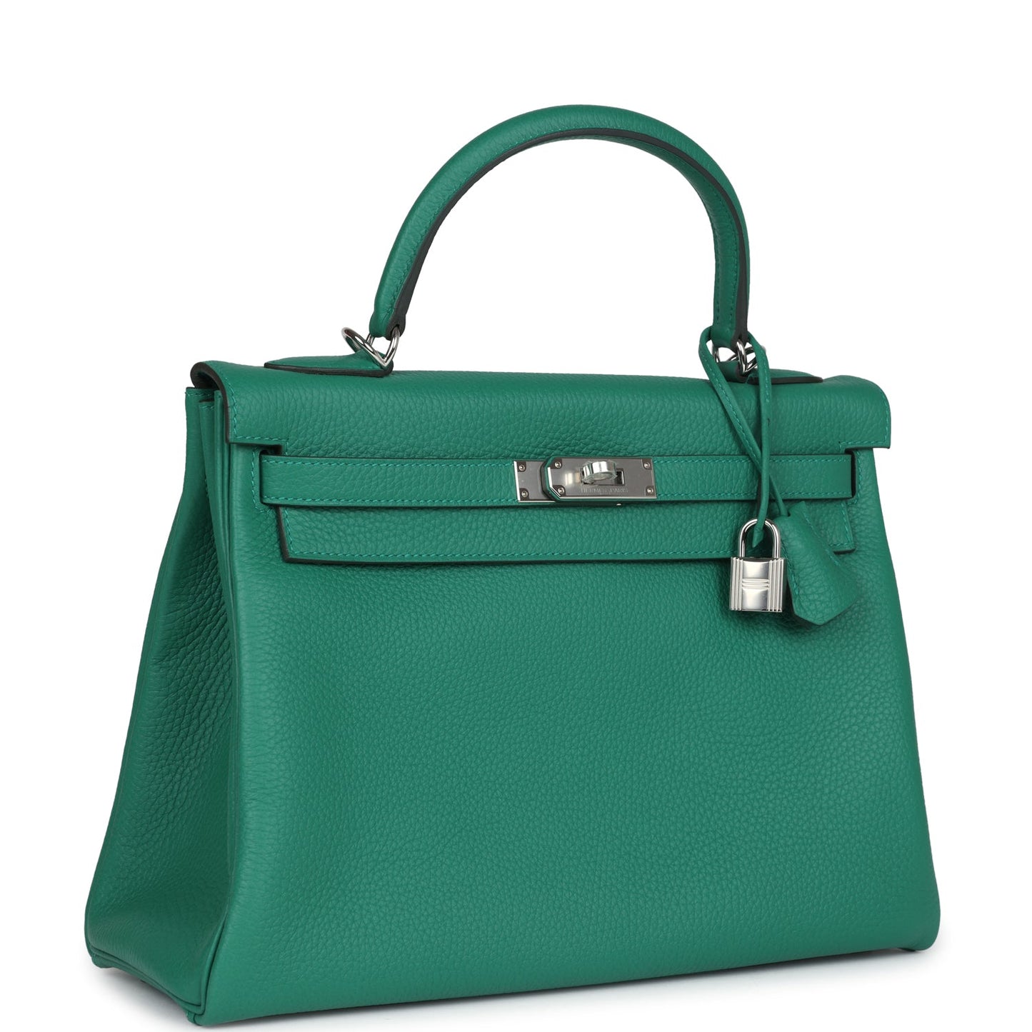 Hermes Kelly Retourne 32 Vert Vertigo Clemence Palladium Hardware