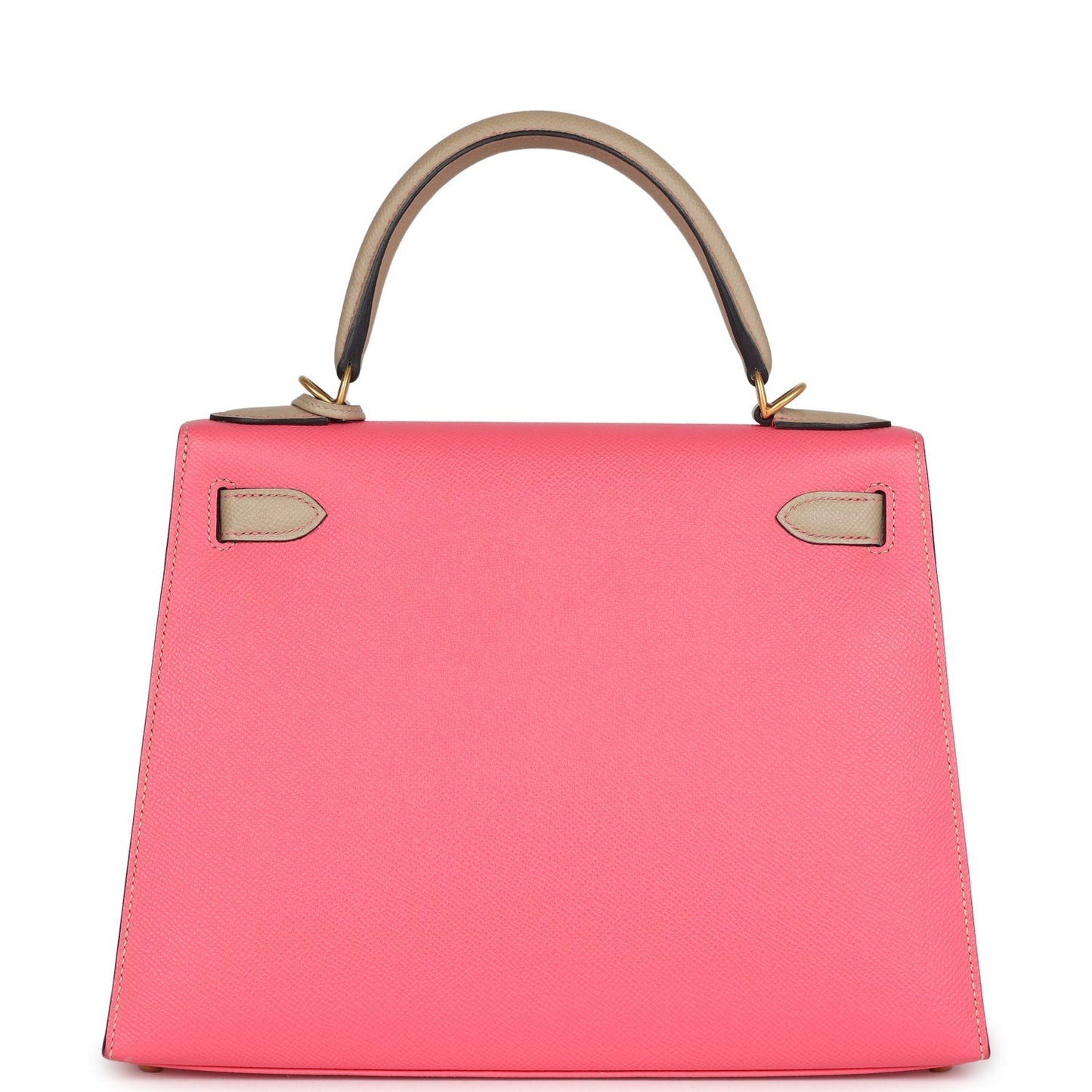 Hermes Special Order (HSS) Kelly Sellier 28 Rose Azalee and Trench Epsom Epsom Brushed Gold Hardware