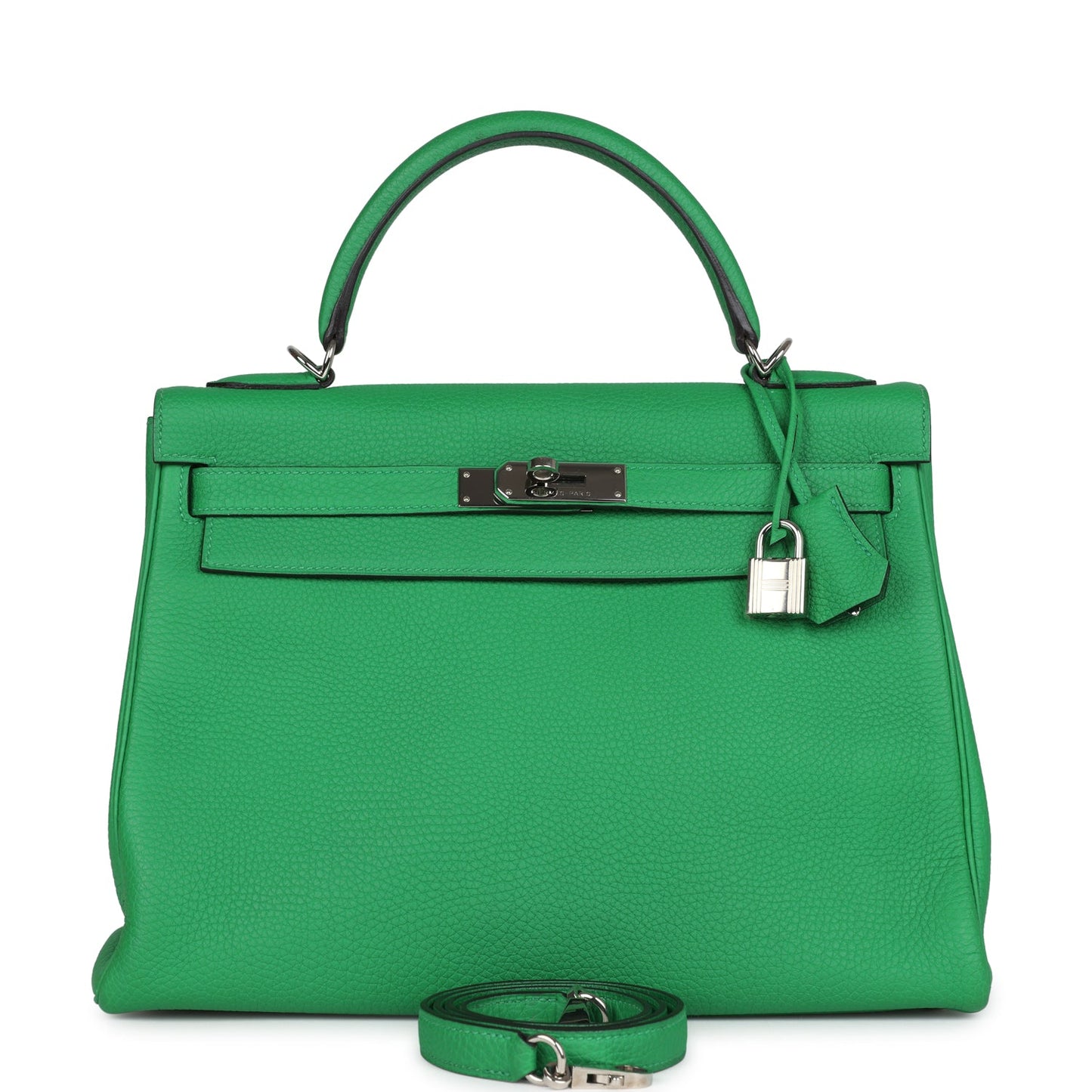 Hermes Kelly Retourne 32 Bambou Togo Palladium Hardware