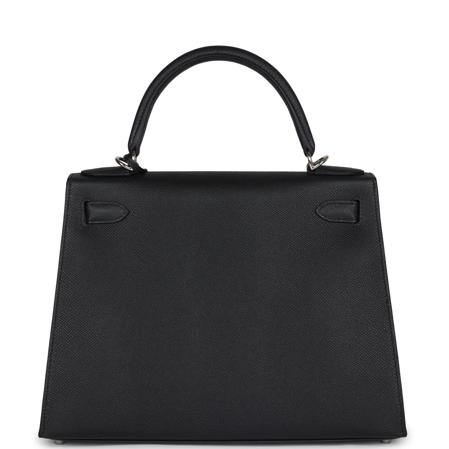 Hermes Kelly Sellier 28 Black Epsom Palladium Hardware
