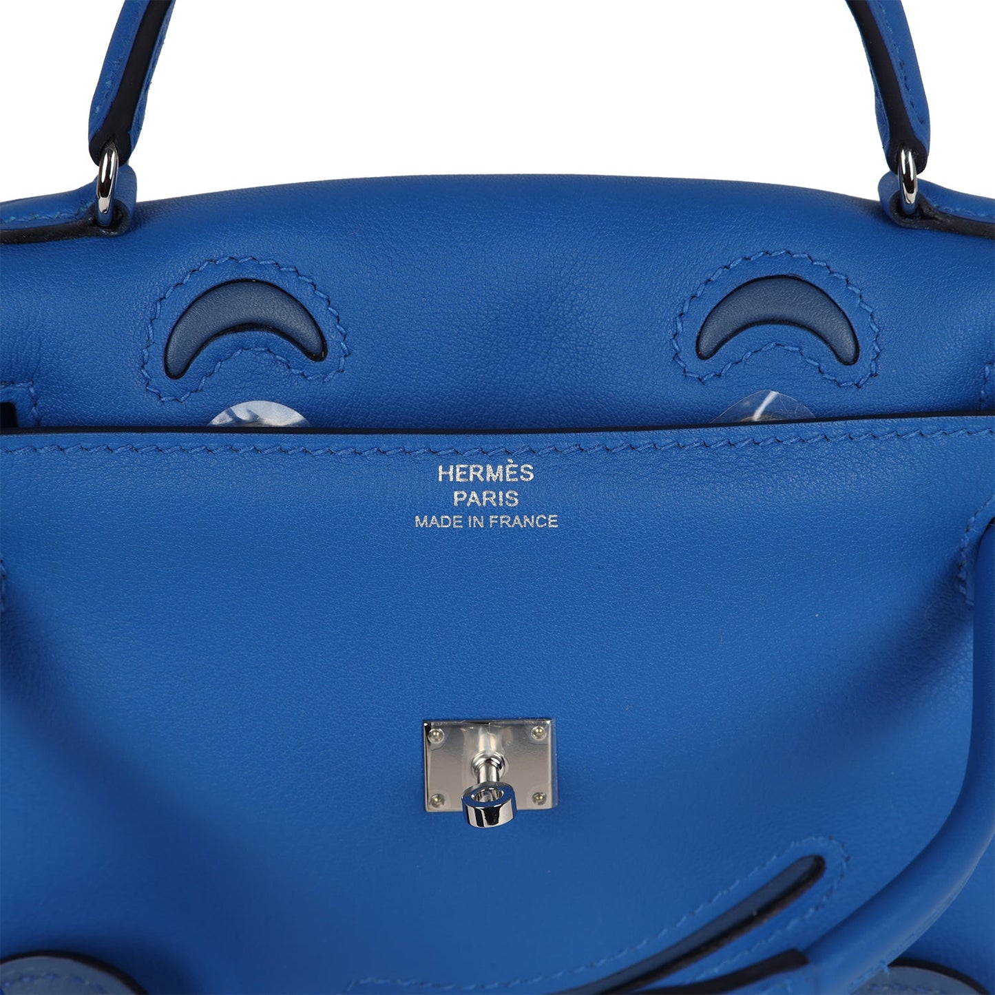 Hermes 'Quelle Idolle' Kelly Doll Bleu Zellige and Bleu Agate Swift Palladium Hardware