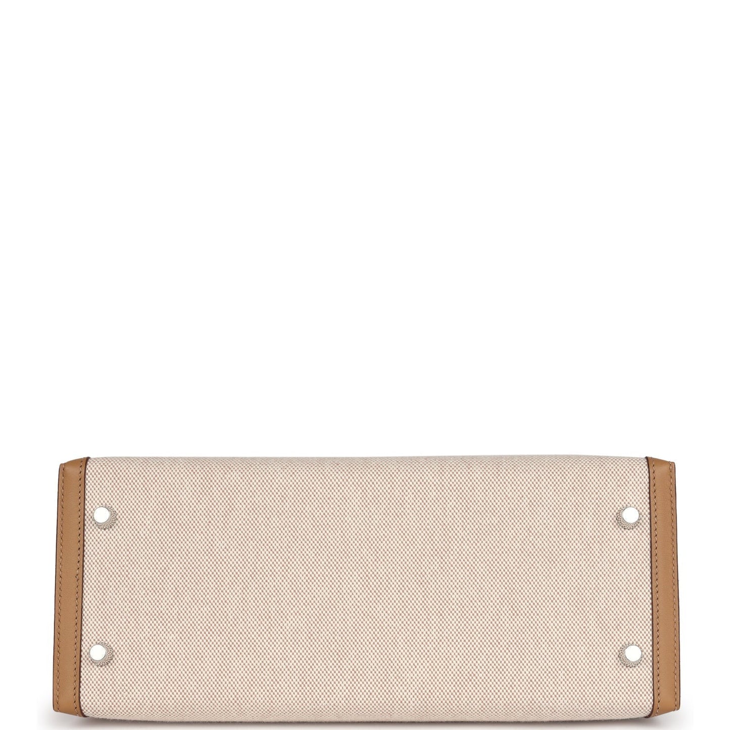 Hermes Kelly Sellier 28 Biscuit Toile H Canvas and Swift Palladium Hardware