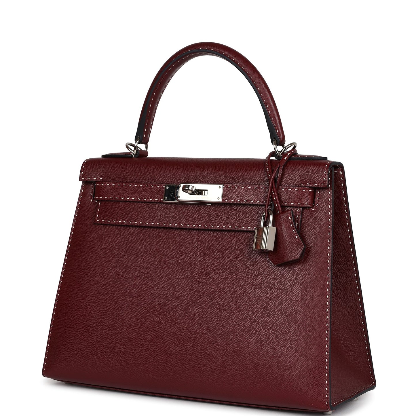 Hermes 'Miss You' Kelly Sellier 28 Rouge H Monsieur Palladium Hardware