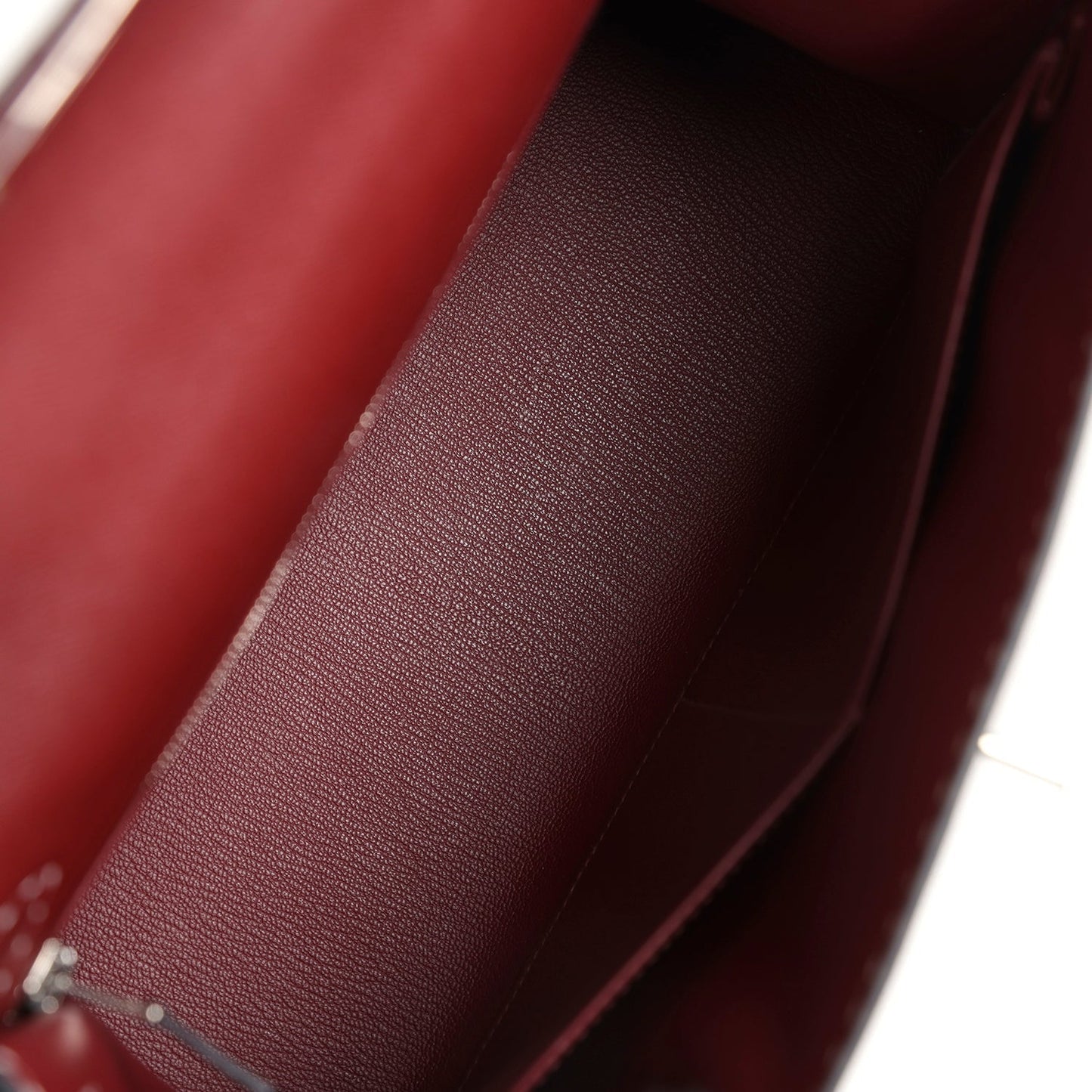 Hermes 'Miss You' Kelly Sellier 28 Rouge H Monsieur Palladium Hardware