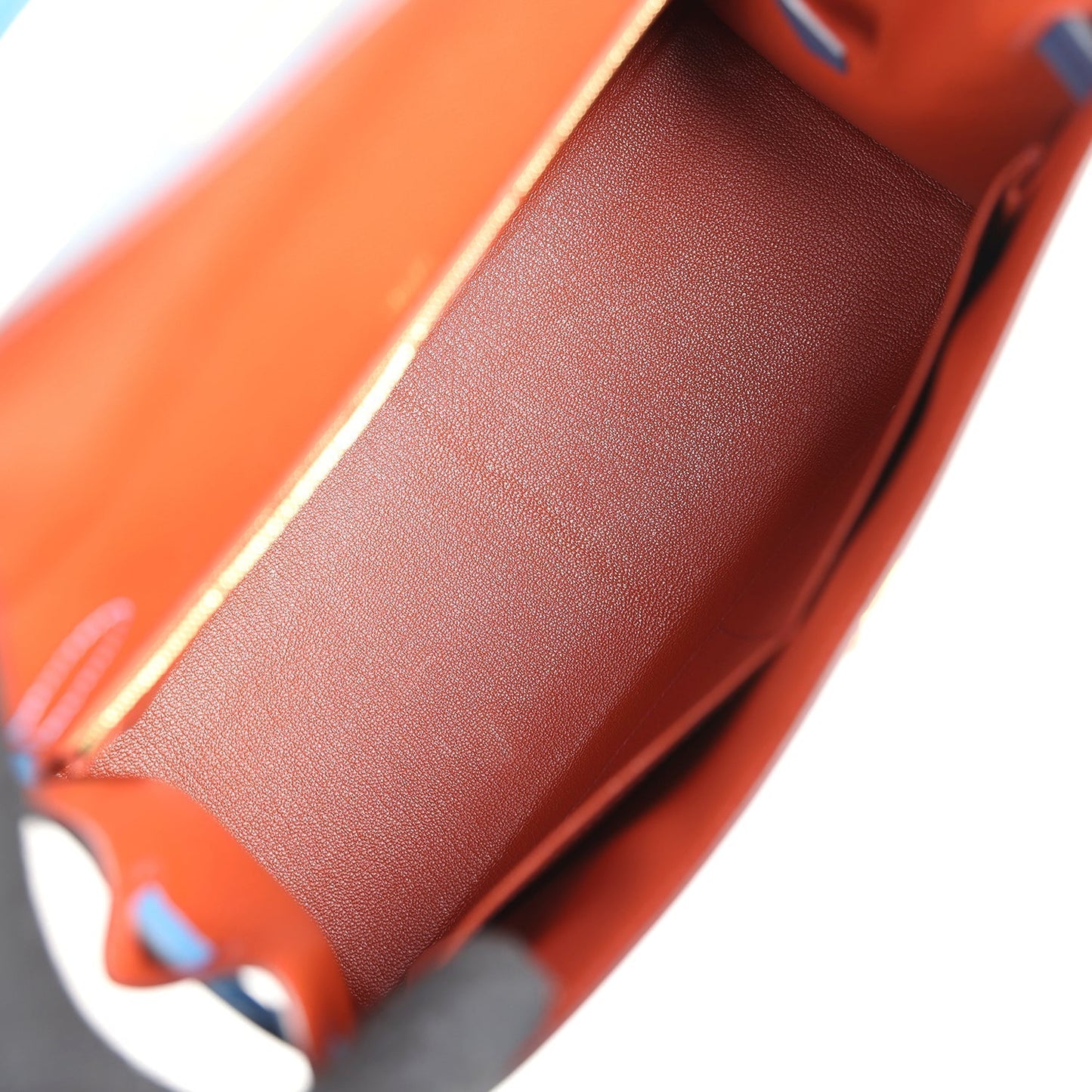 Hermes Kelly Sellier 28 Casaque Deep Bleu and Mykonos Epsom Gold Hardware