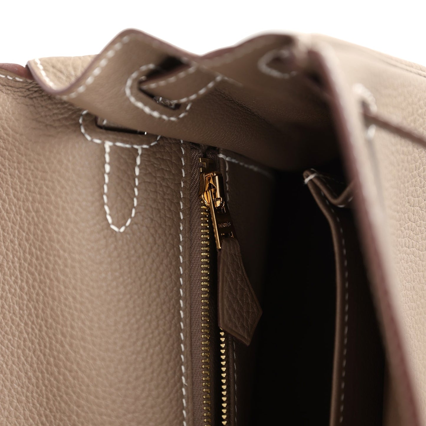 Hermes Kelly Retourne 25 Etoupe Togo Gold Hardware