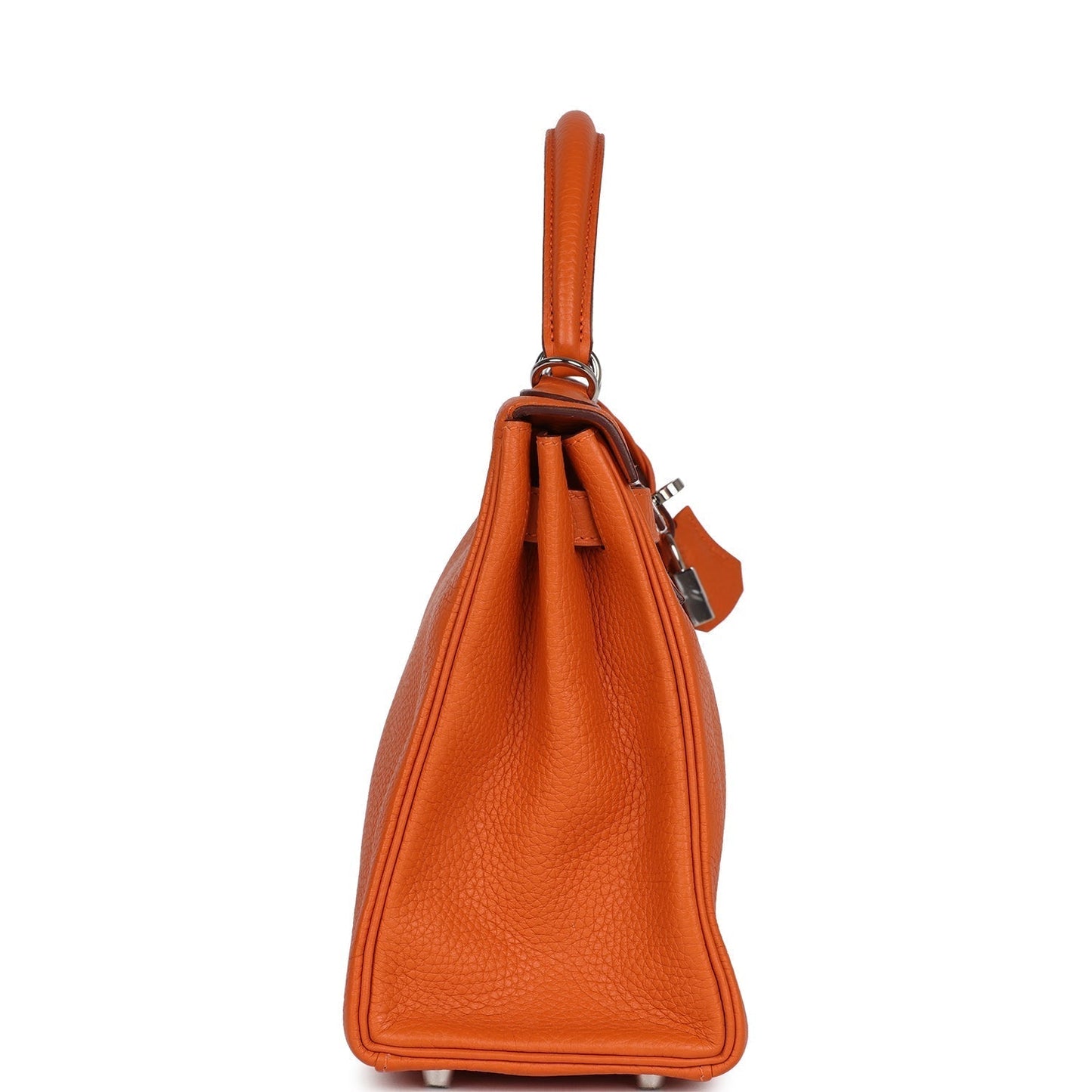 Hermes Special Order (HSS) Kelly Retourne 28 Orange Togo Palladium Hardware