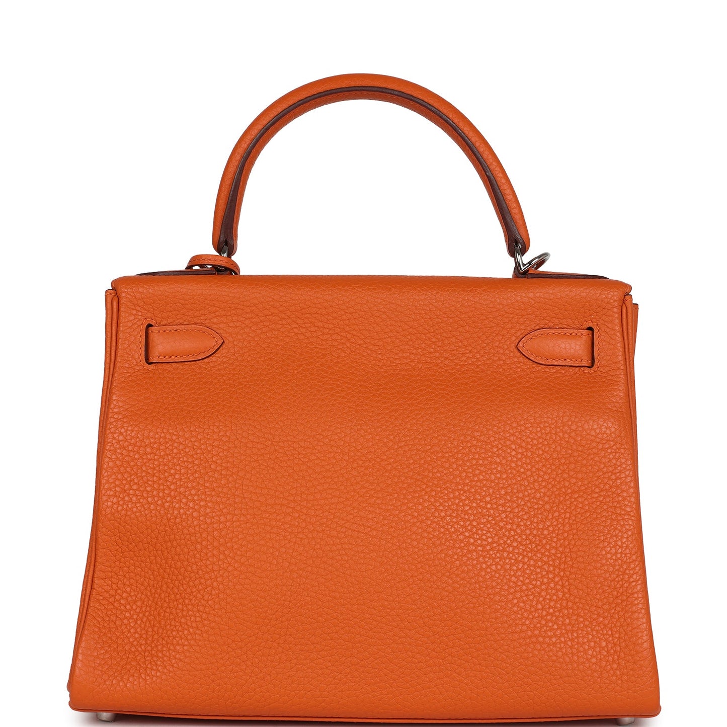 Hermes Special Order (HSS) Kelly Retourne 28 Orange Togo Palladium Hardware