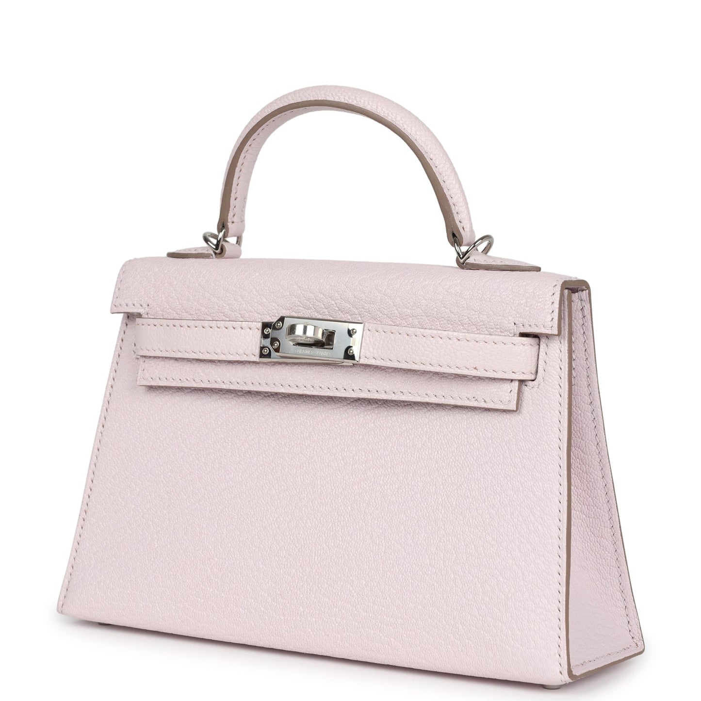 Hermes Kelly Sellier 20 Mauve Pale Chevre Palladium Hardware
