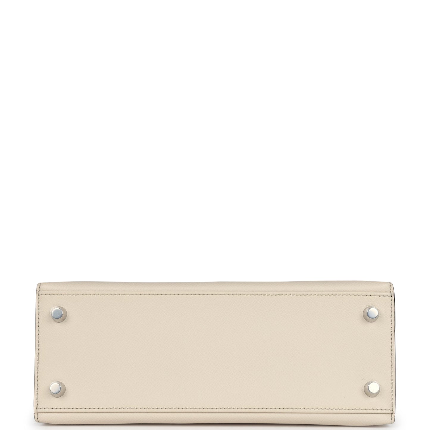 Hermes Special Order (HSS) Kelly Sellier 25 Craie and Trench Epsom Brushed Palladium Hardware
