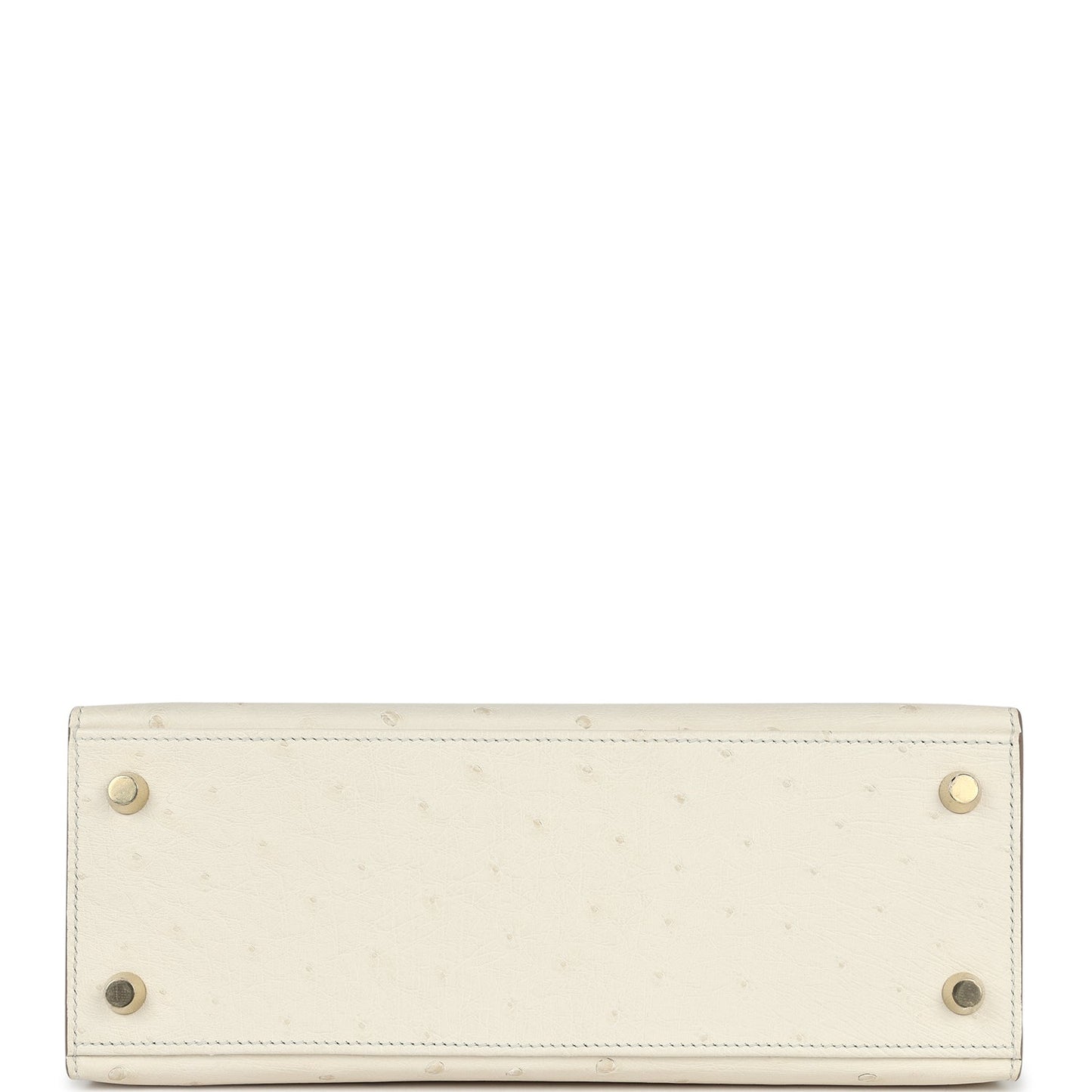 Hermes Special Order (HSS) Kelly Sellier 25 Beton Ostrich Verso Brushed Gold Hardware