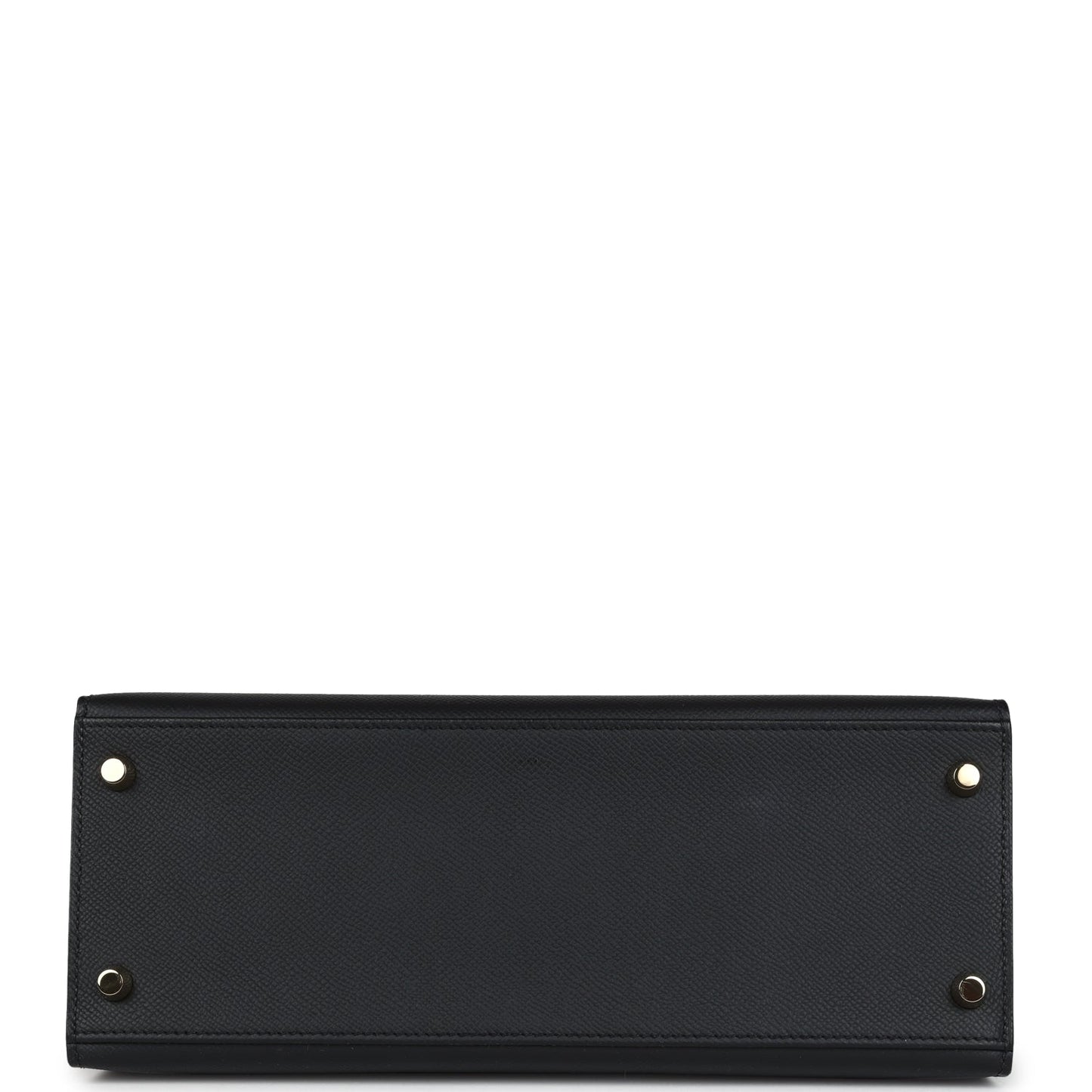 Hermes Kelly Sellier 28 Black Epsom Permabrass Hardware
