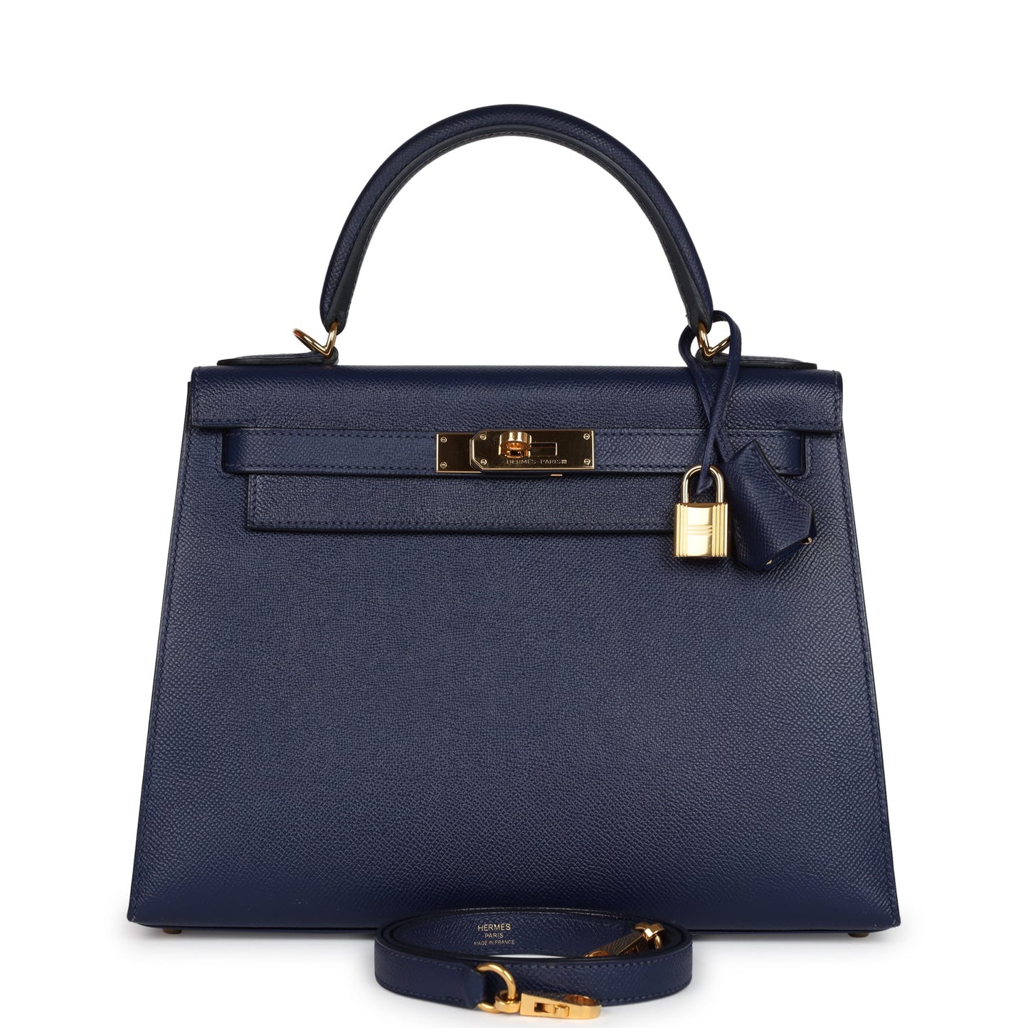 Hermes Kelly Sellier 28 Bleu Saphir Epsom Gold Hardware
