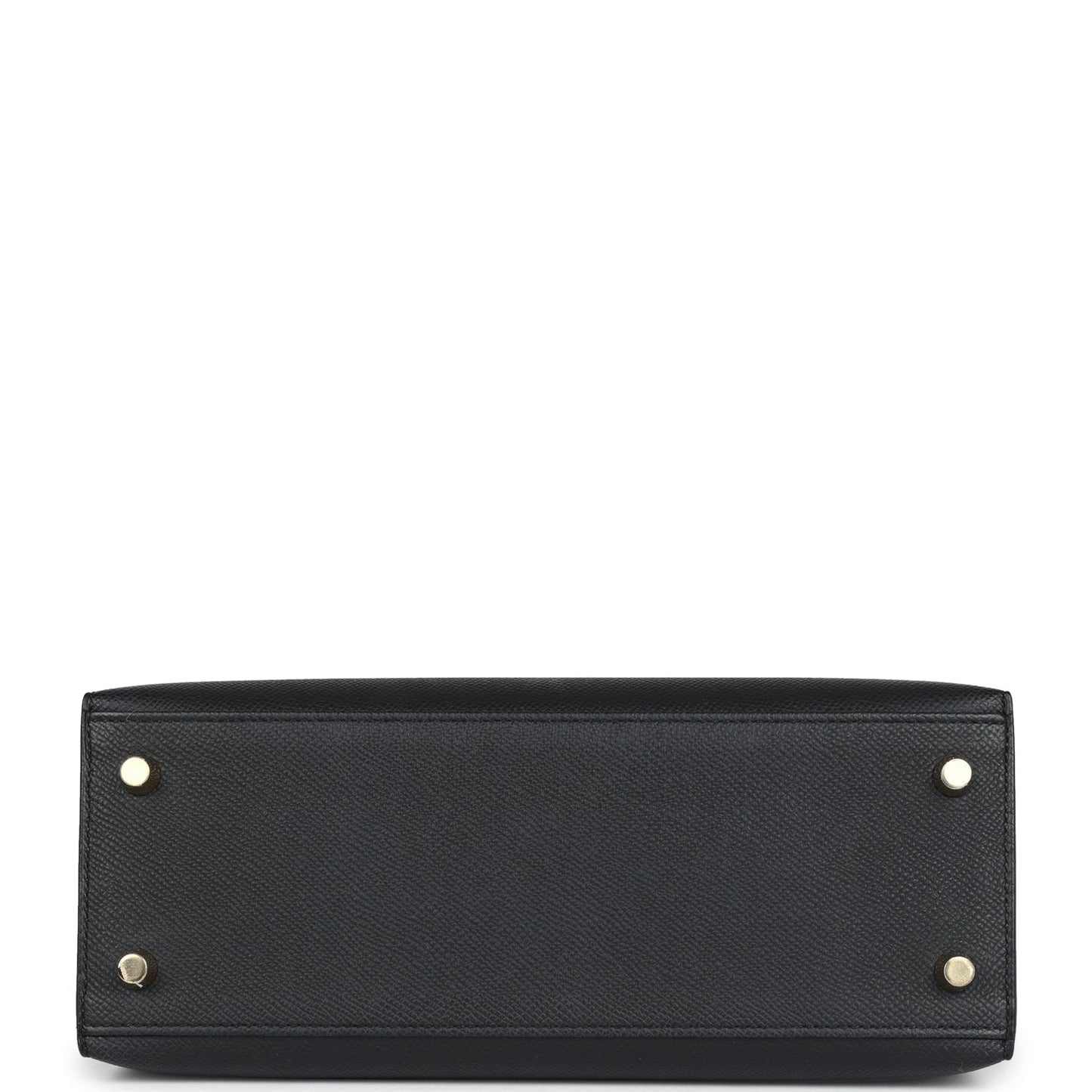 Hermes Kelly Sellier 25 Black Epsom Gold Hardware