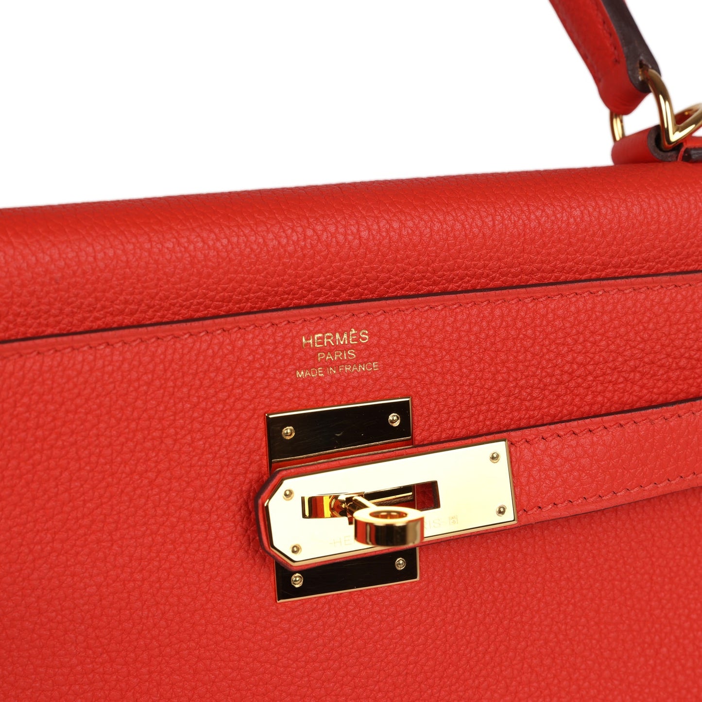Hermes Kelly Retourne 28 Capucine Togo Gold Hardware