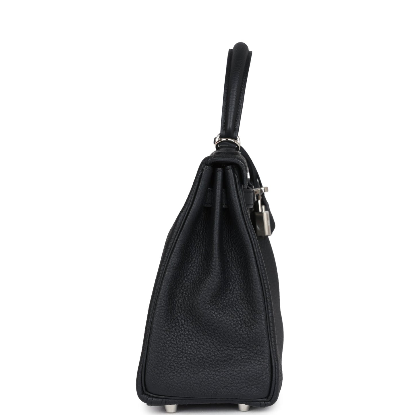Hermes Kelly Retourne 25 Black Togo Palladium Hardware