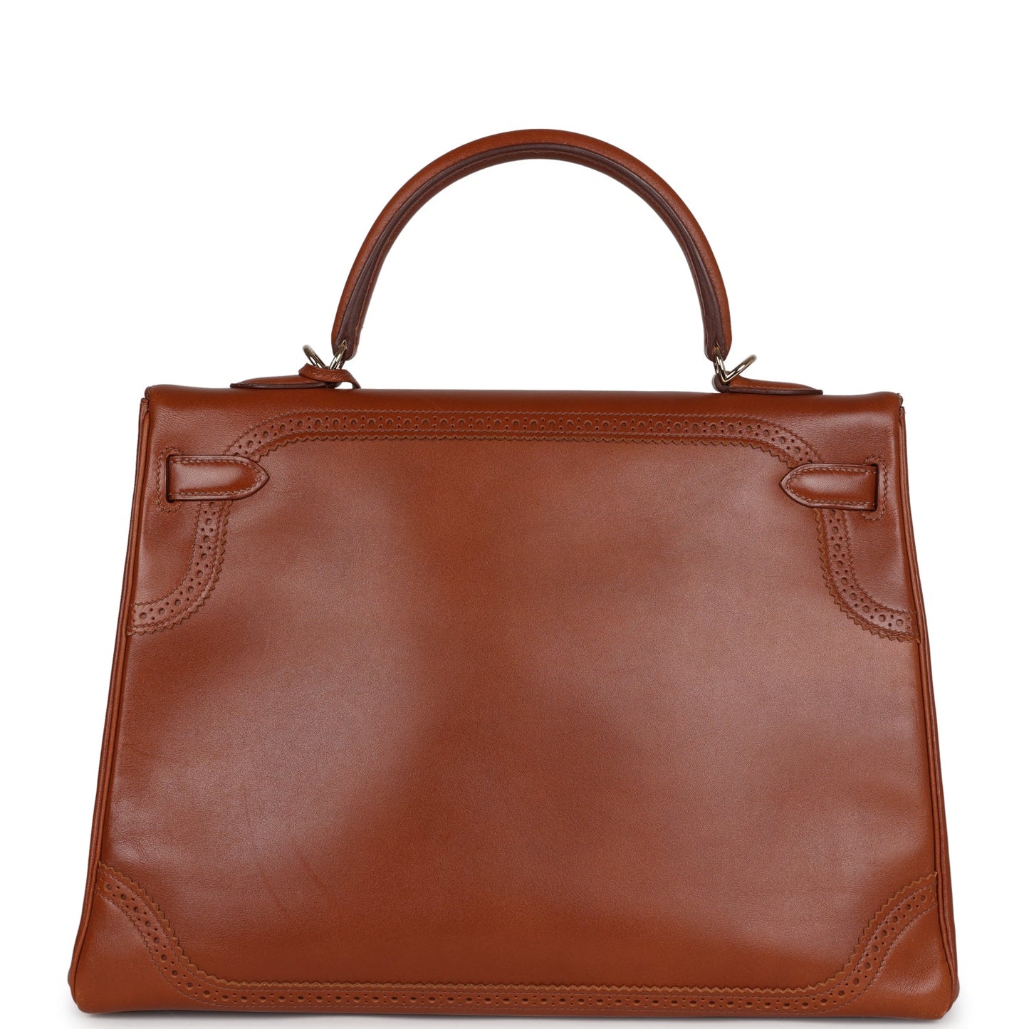Hermes Ghillies Kelly Retourne 35 Fauve Tadelakt Permabrass Hardware