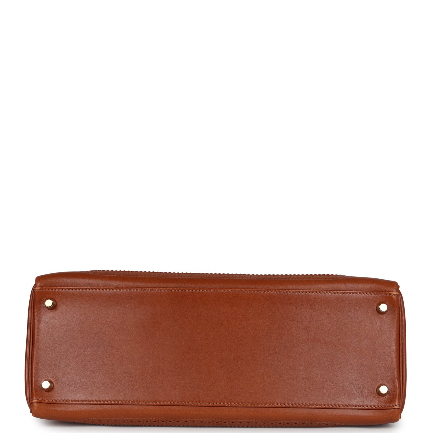 Hermes Ghillies Kelly Retourne 35 Fauve Tadelakt Permabrass Hardware