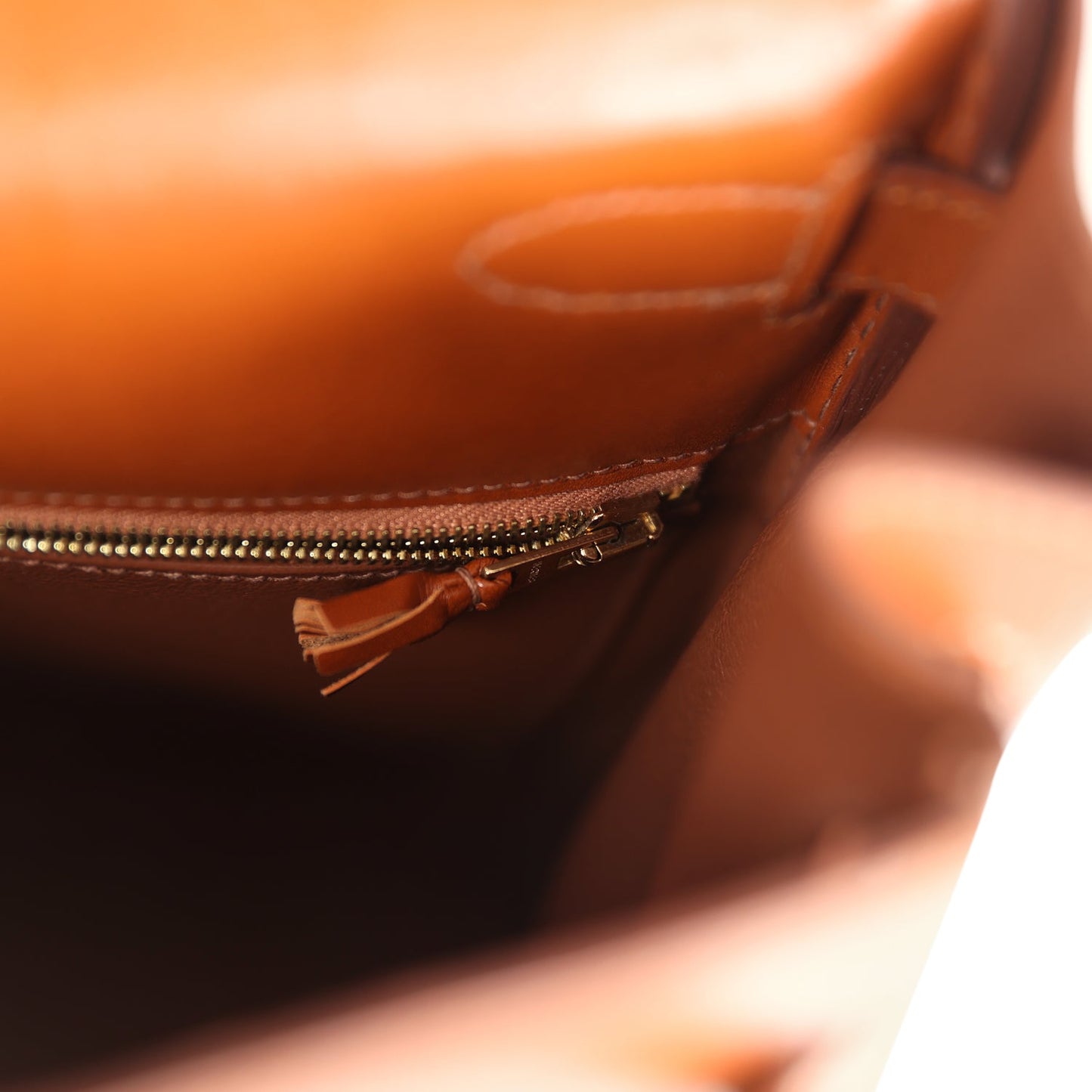 Hermes Ghillies Kelly Retourne 35 Fauve Tadelakt Permabrass Hardware