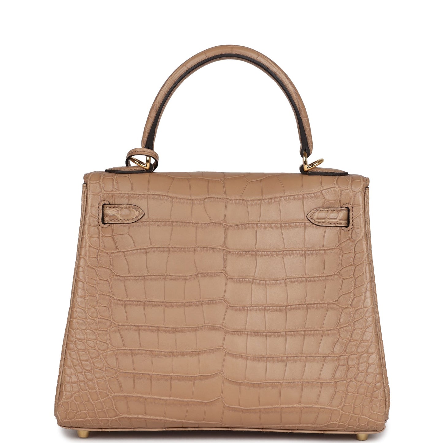Hermes Kelly Retourne 25 Chai Matte Alligator Gold Hardware