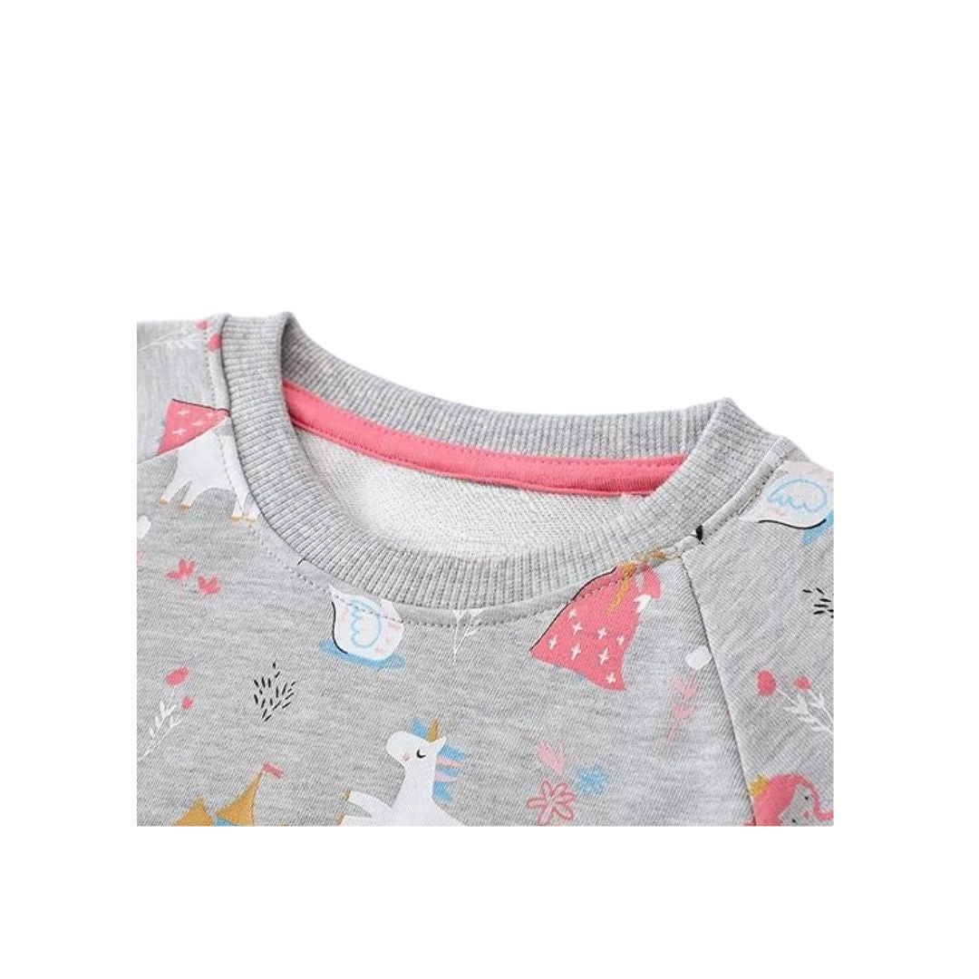 Warmes Girls Printed Cotton Sweatshirt