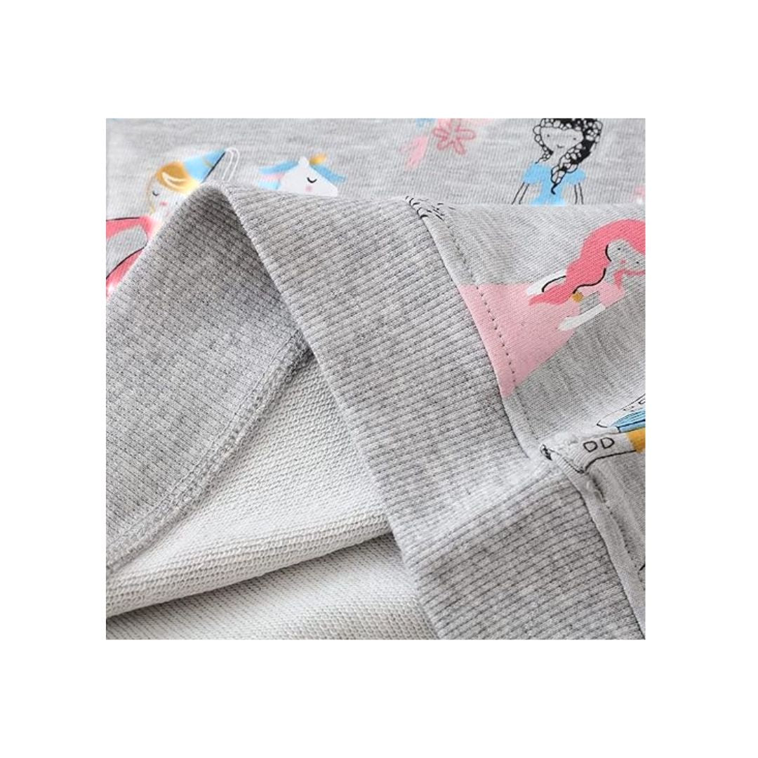 Warmes Girls Printed Cotton Sweatshirt
