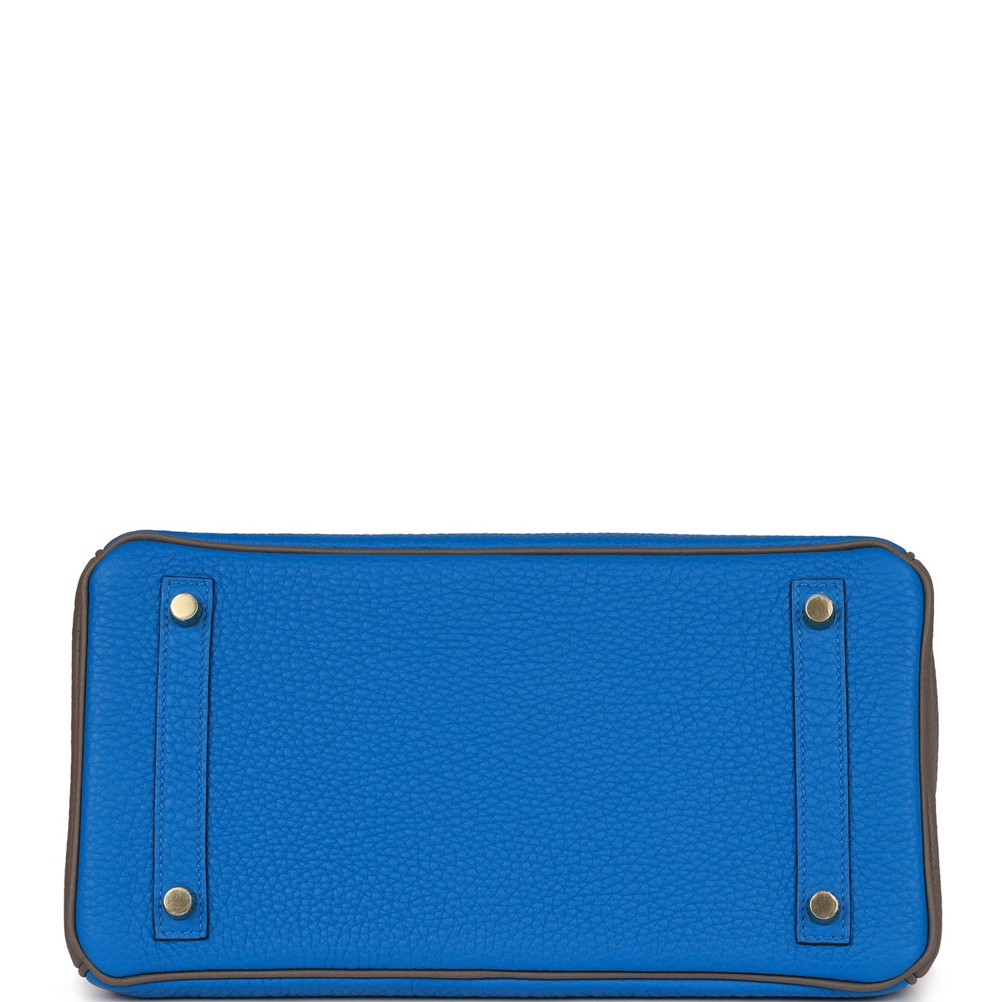 Hermes Special Order (HSS) Birkin 30 Bleu Electric and Etain Clemence Brushed Gold Hardware