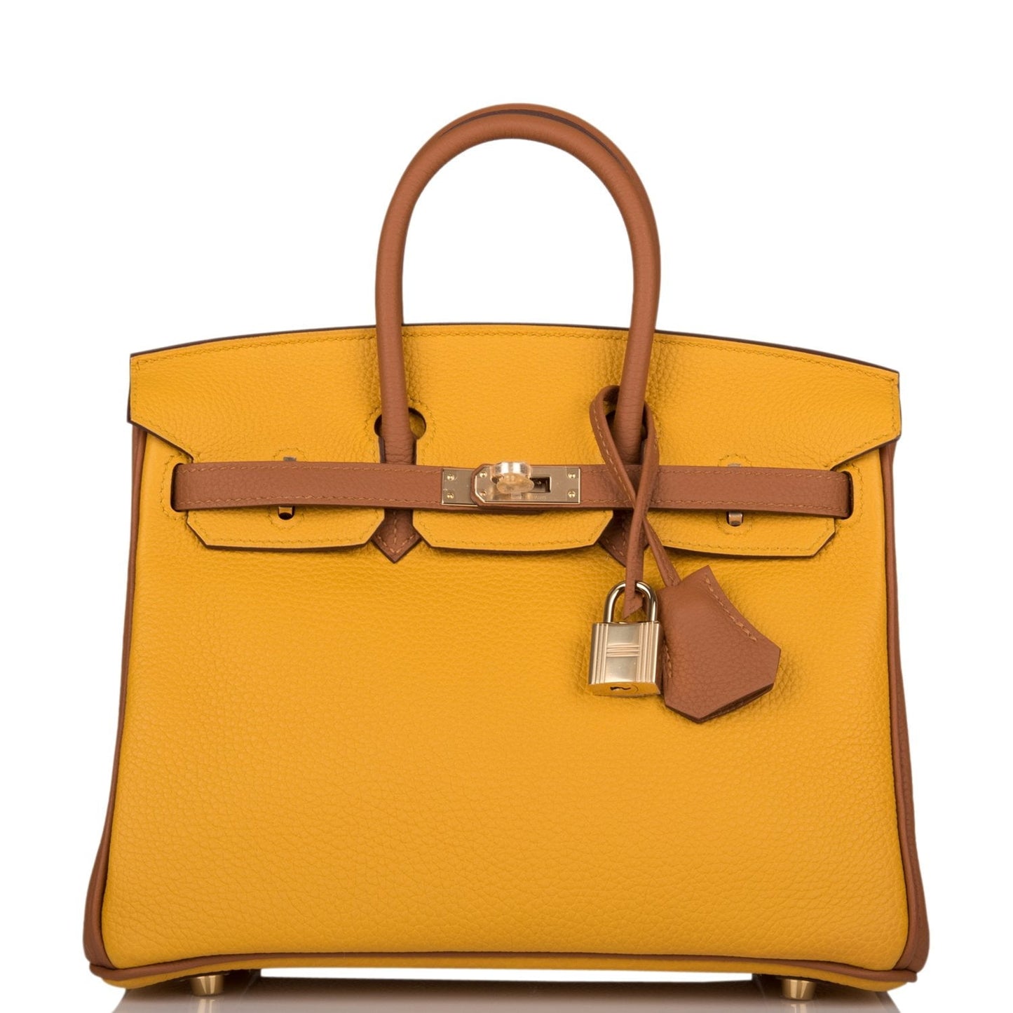 Hermes Birkin 25 Jaune Ambre Special Order with Gold Togo Permabrass Hardware