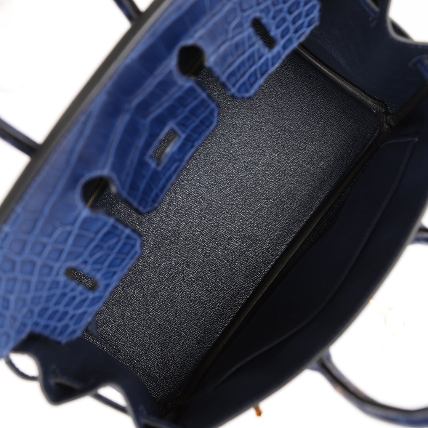 Hermes Birkin 25 Bleu Saphir Alligator Matte with Gold Hardware