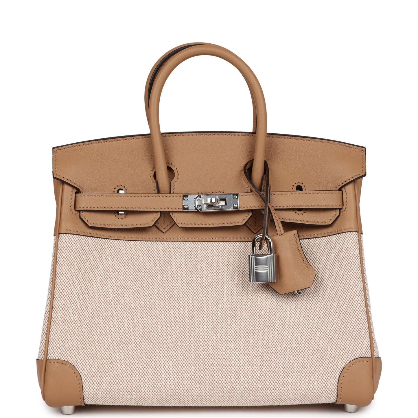 Hermes Birkin 25 Toile H Chai Swift Palladium Hardware