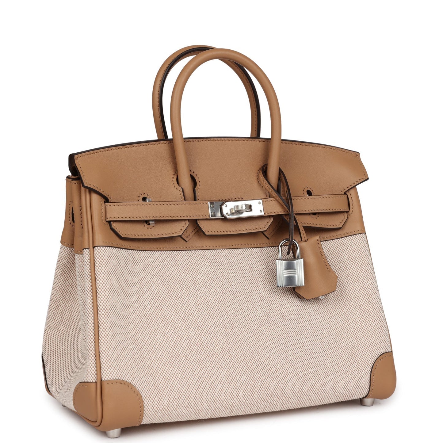 Hermes Birkin 25 Toile H Chai Swift Palladium Hardware