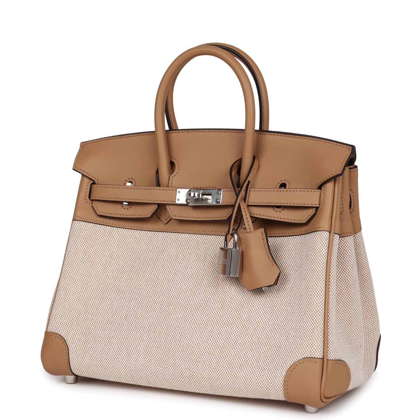 Hermes Birkin 25 Toile H Chai Swift Palladium Hardware