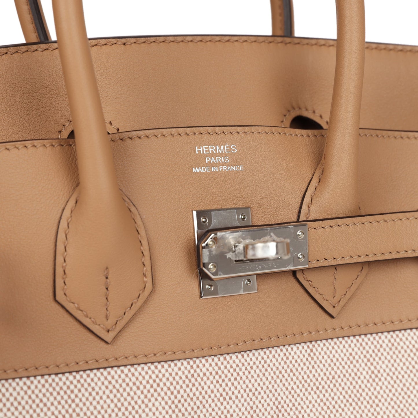 Hermes Birkin 25 Toile H Chai Swift Palladium Hardware