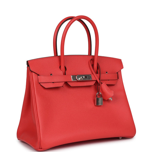 Hermes Birkin 30 Rose Jaipur Epsom Palladium Hardware