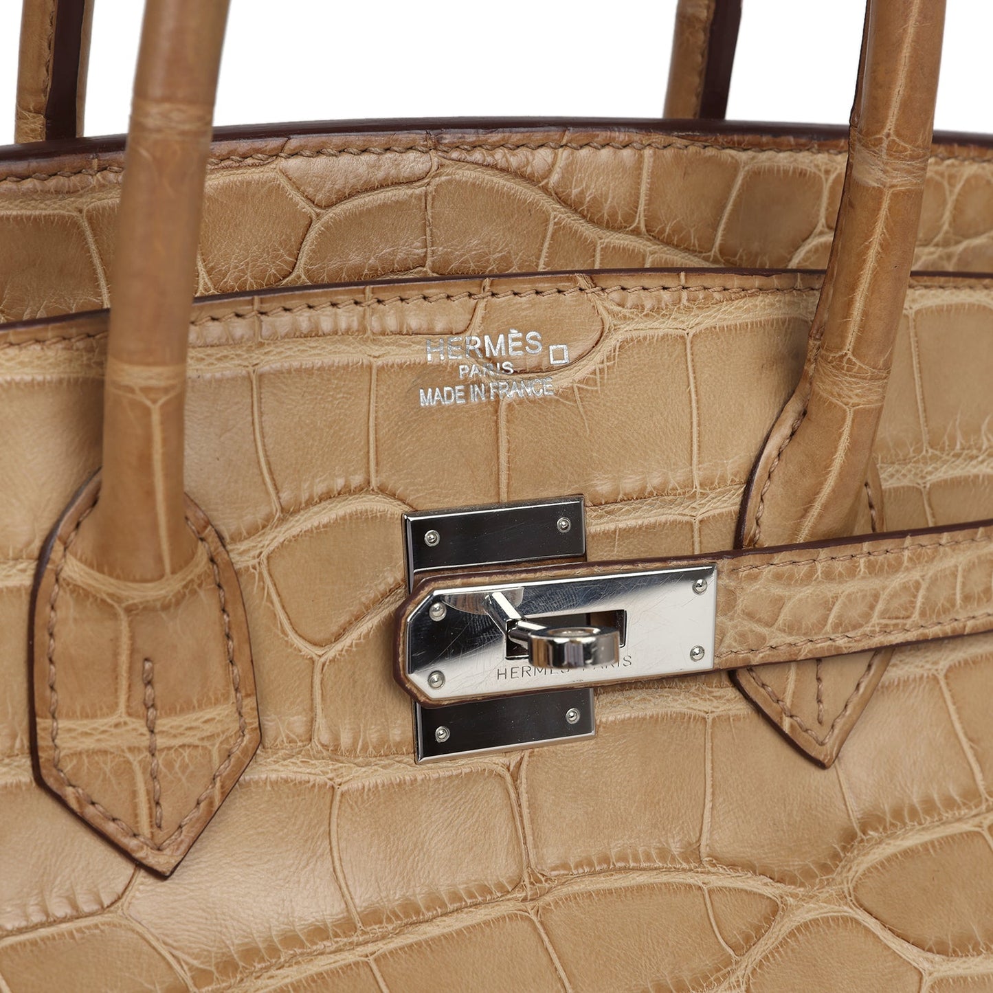 Hermes Birkin 35 Poussiere Matte Alligator Palladium Hardware