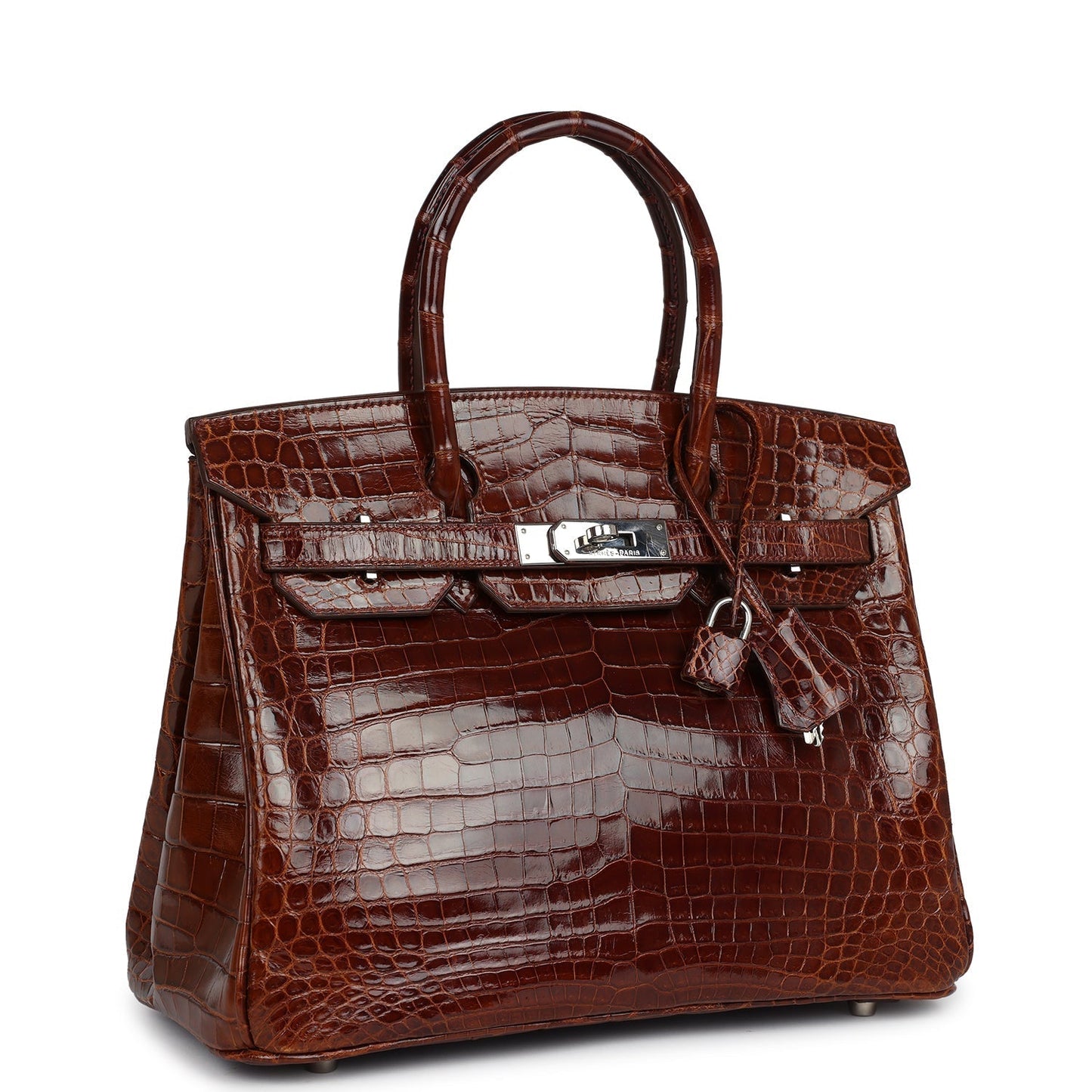 Hermes Birkin 30 Miel Shiny Niloticus Crocodile Palladium Hardware