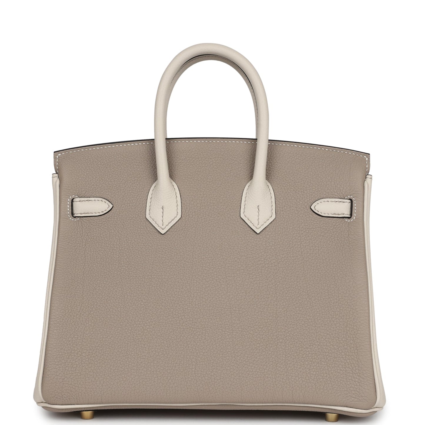 Hermes Special Order (HSS) Birkin 25 Gris Tourterelle and Craie Togo Brushed Gold Hardware