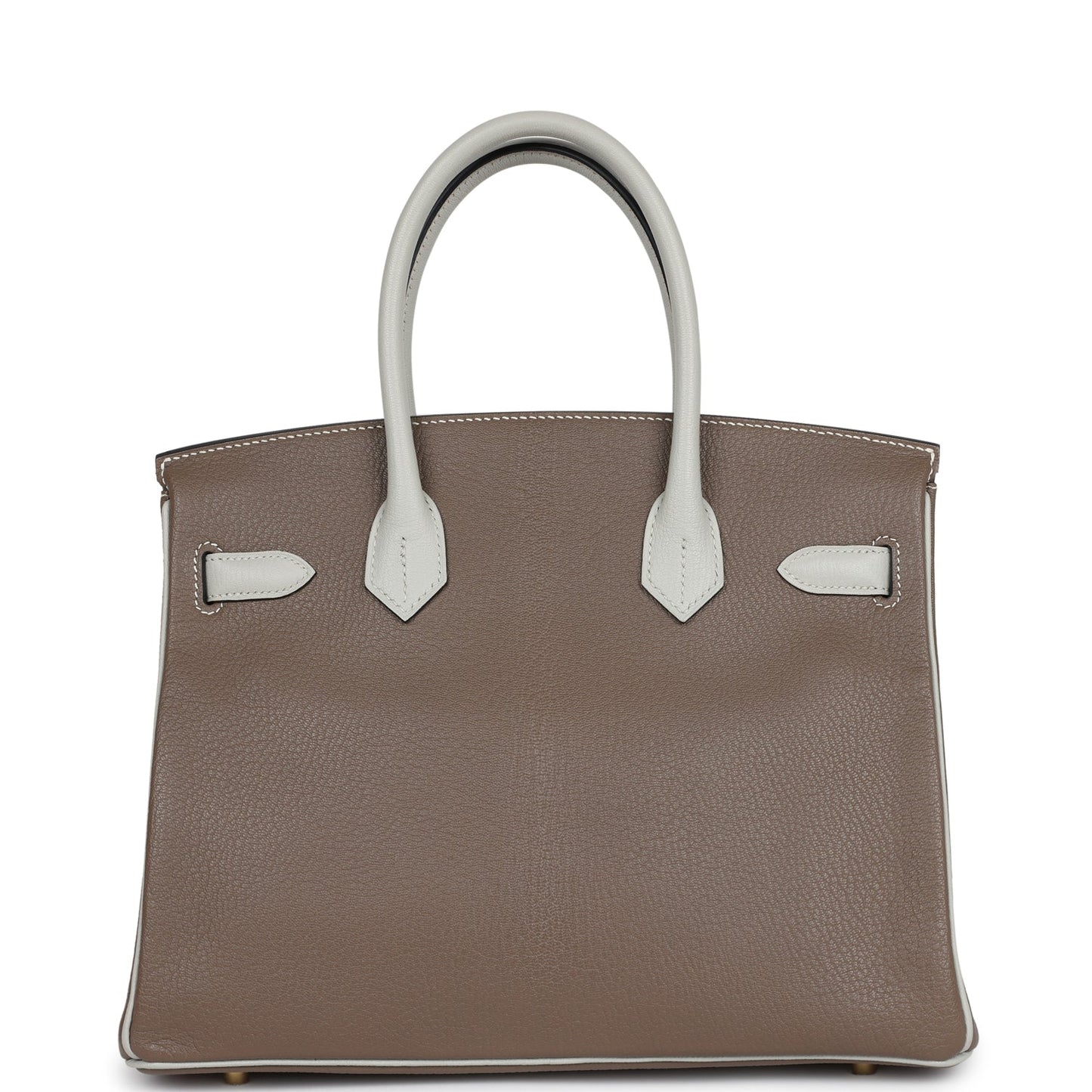 Hermes Special Order (HSS) Birkin 30 Etoupe and Gris Perle Chevre Brushed Gold Hardware