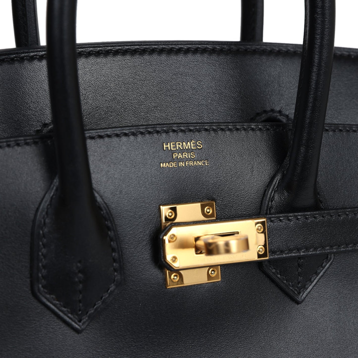 Hermes Birkin 25 Black Box Gold Hardware