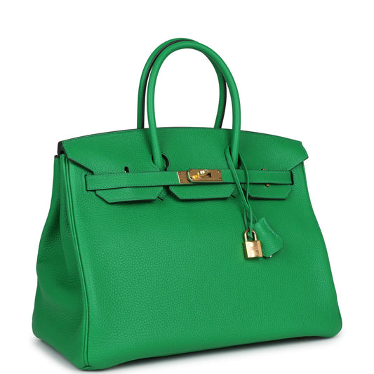 Hermes Birkin 35 Bambou Clemence Gold Hardware