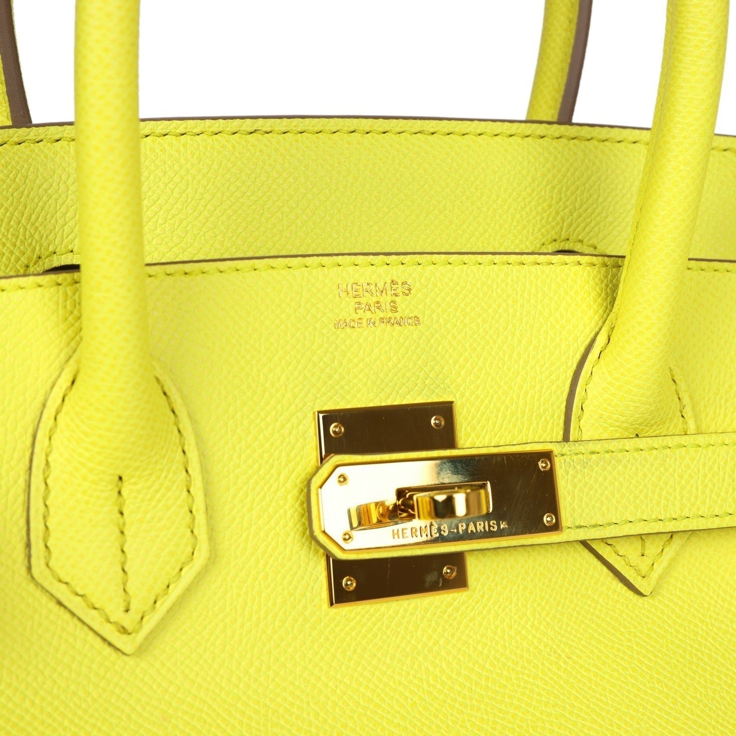 Hermes Birkin 30 Lime Epsom Gold Hardware