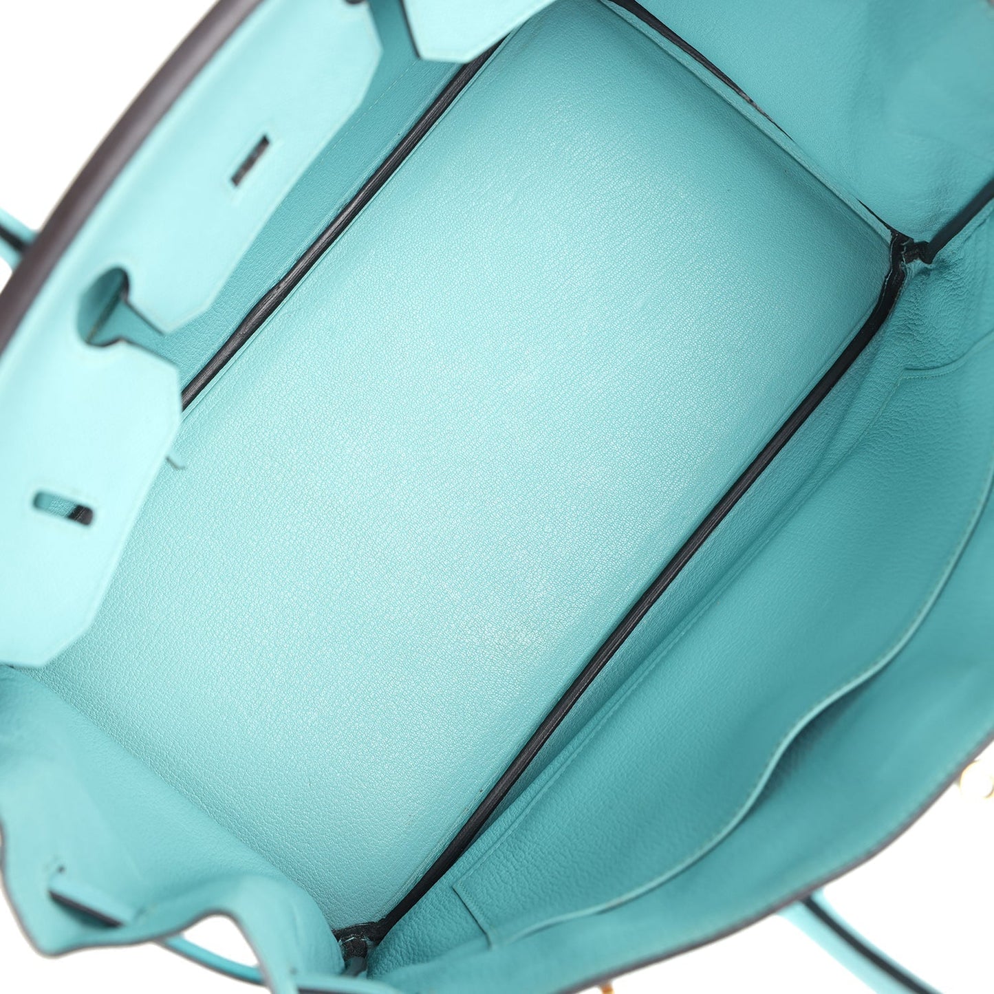 Hermes Birkin 35 Bleu Atoll Epsom Gold Hardware