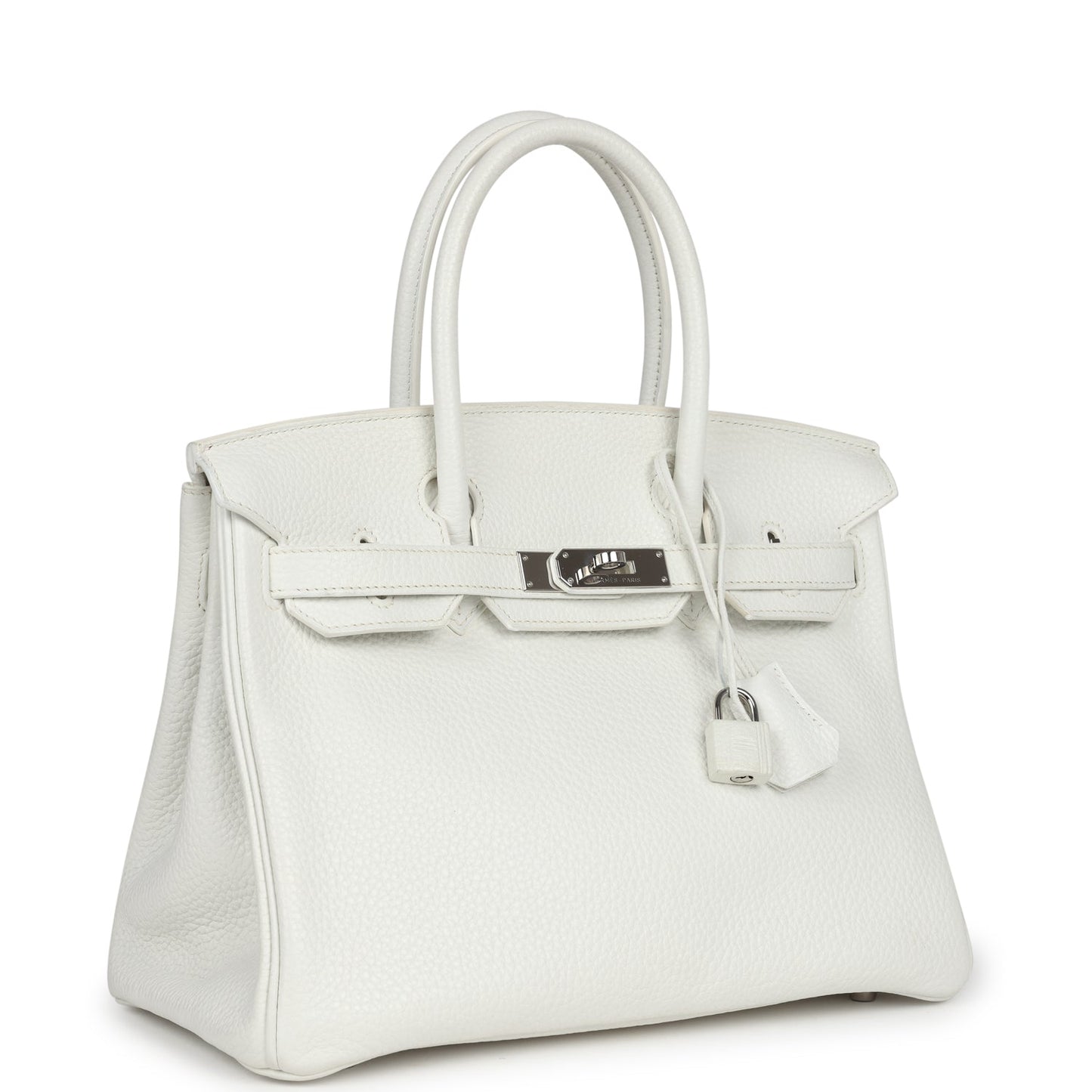 Hermes Birkin 30 White Clemence Palladium Hardware
