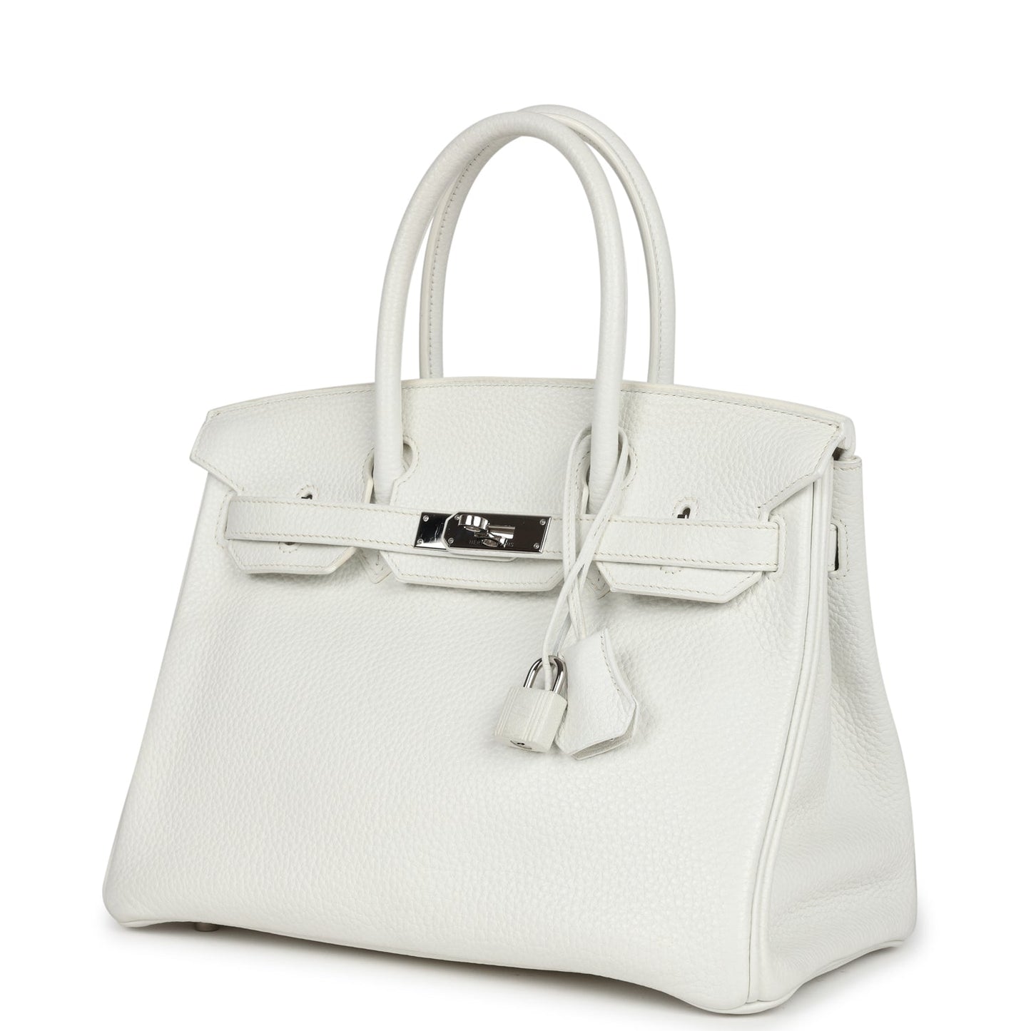 Hermes Birkin 30 White Clemence Palladium Hardware