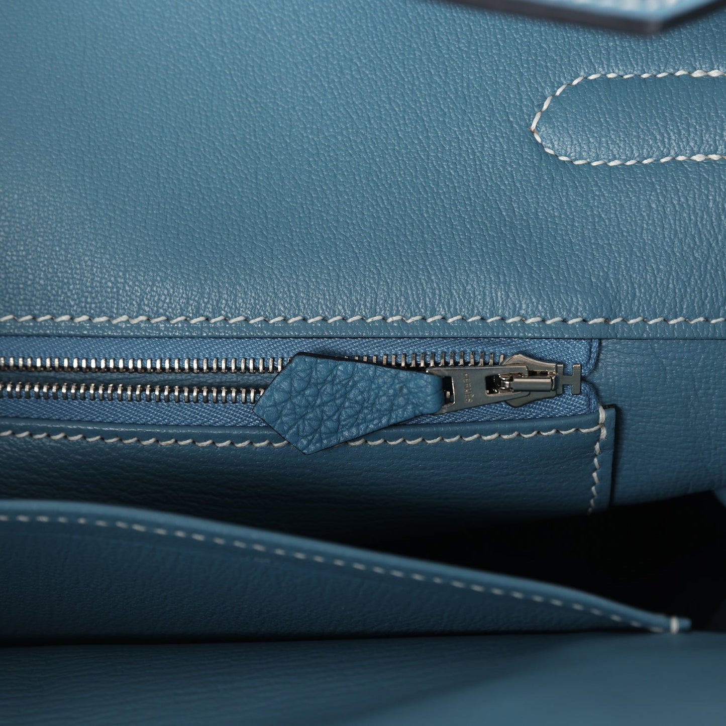 Hermes Birkin 35 Blue Jean Togo Palladium Hardware