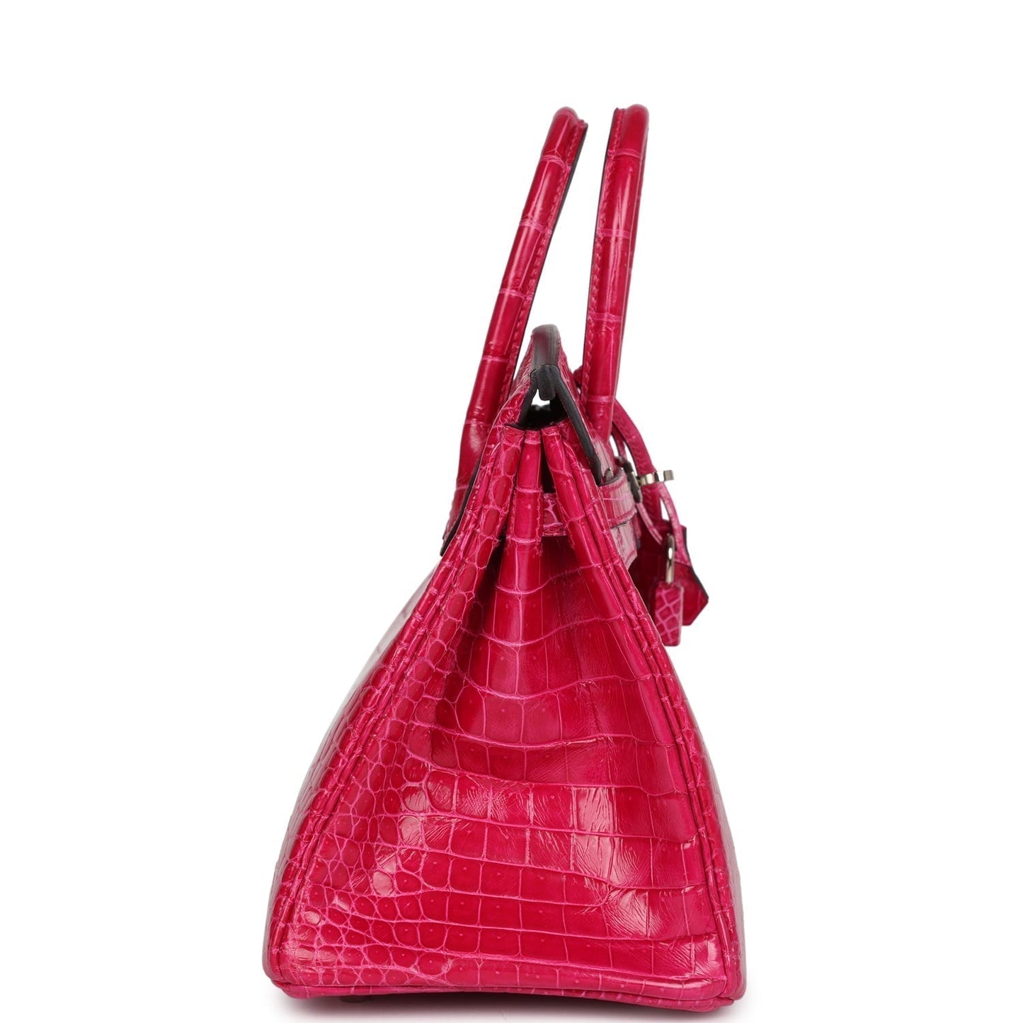 Hermes Birkin 25 Rose Mexico Shiny Porosus Crocodile Palladium Hardware